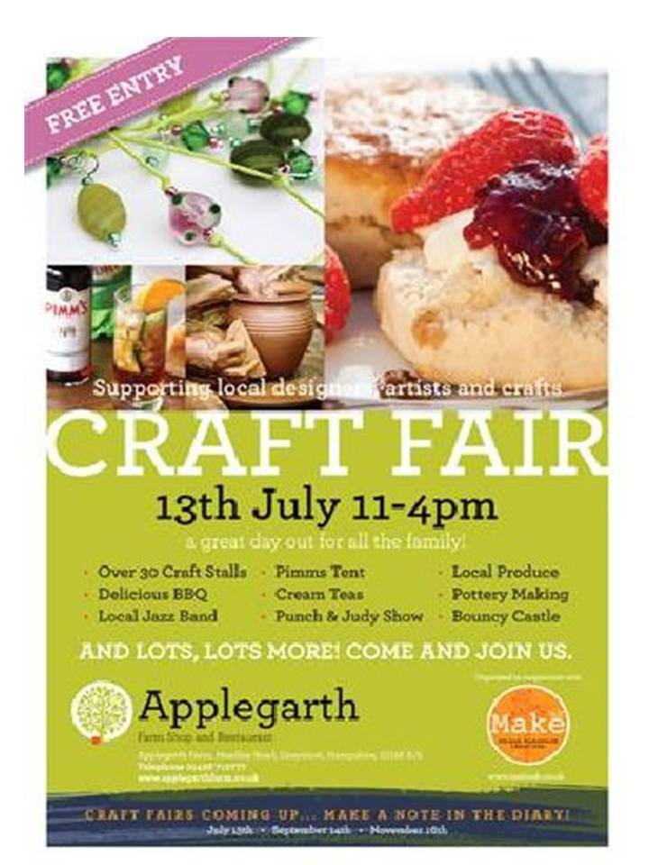 Applegarth Farm, Grayshott – Craft Fair – 13th July