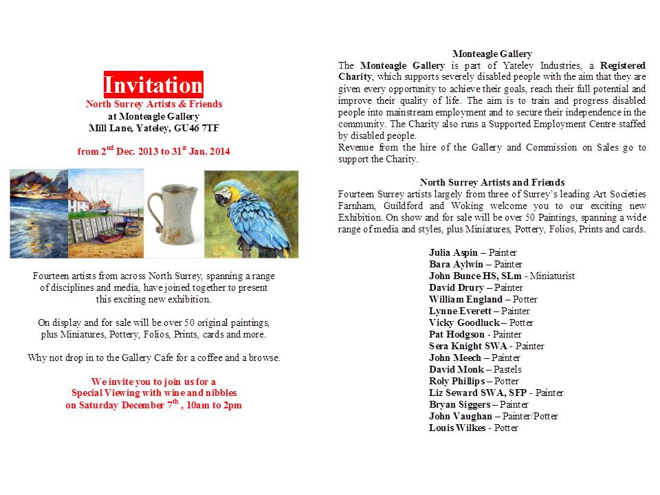WSP’s @ Monteagle Gallery