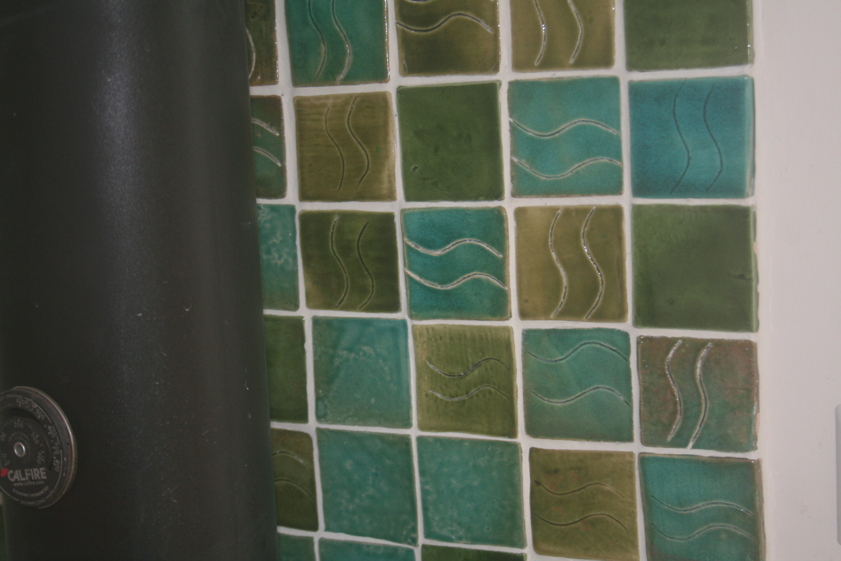 Tile project for wood burning stove