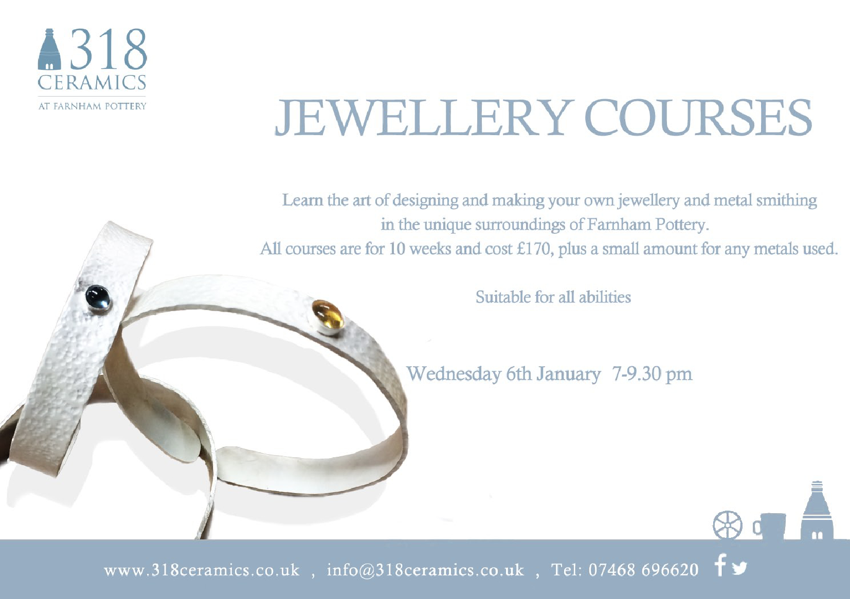 318 Ceramics – Jewellery Course