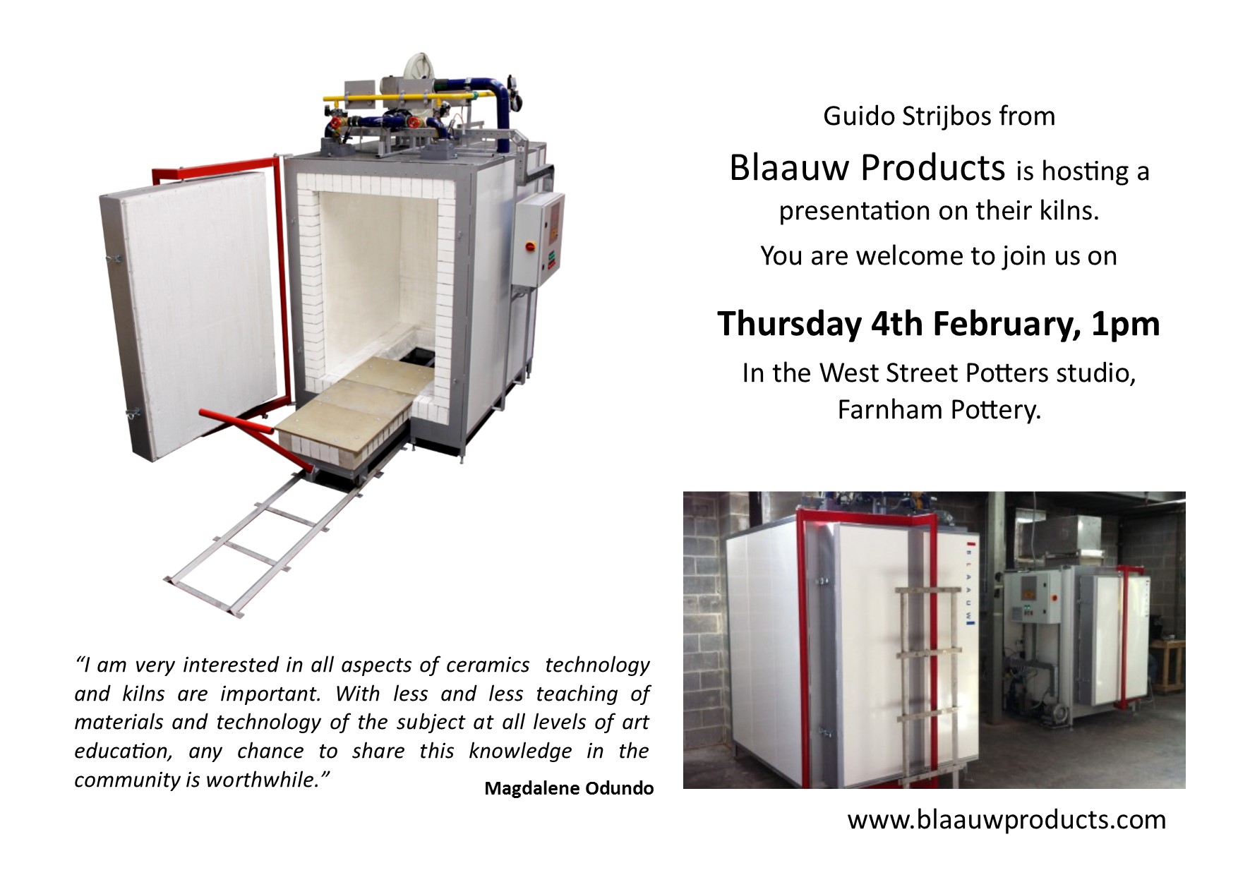 Blaauw Products Kiln Presentation – 4th Feb