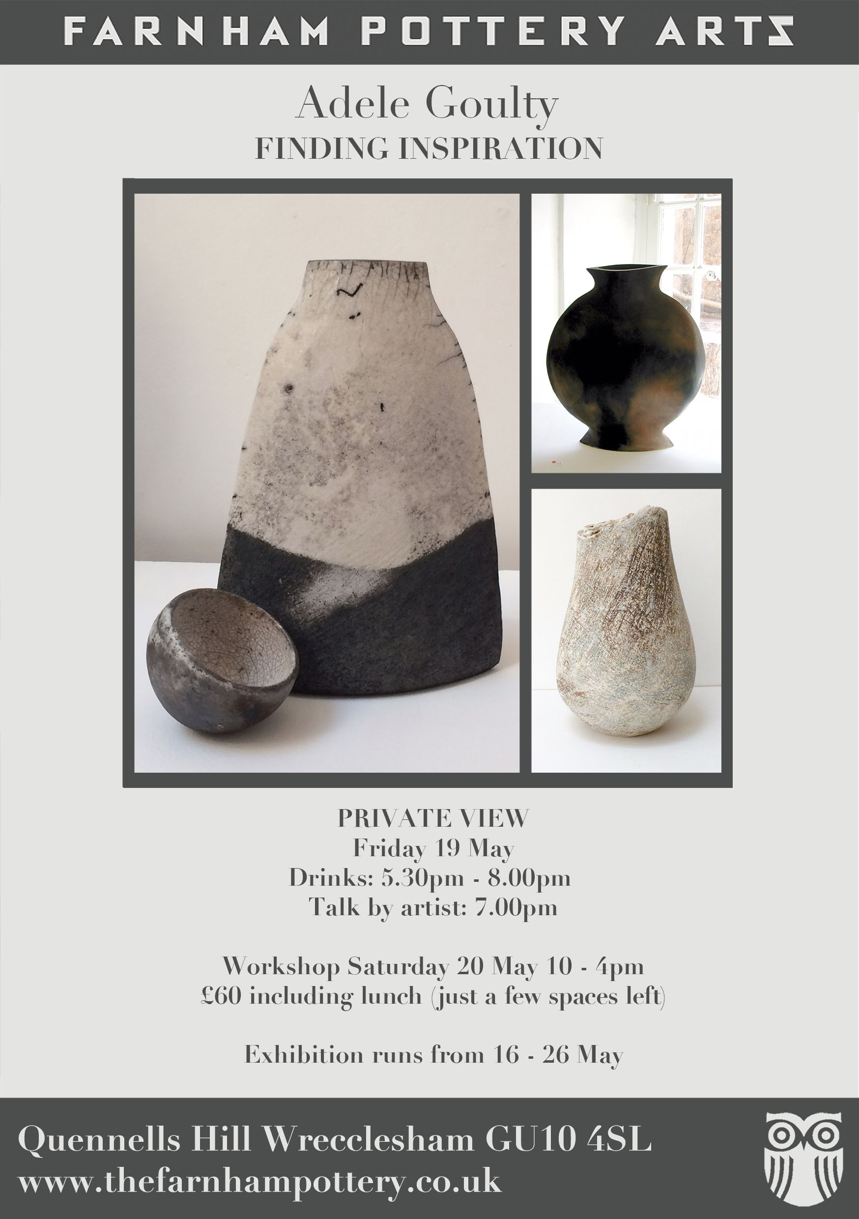 Adele Goulty – Workshop 20th May and Exhibition
